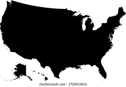 vector illustration of United States map