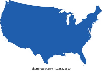 ilustración vectorial del mapa de los Estados Unidos