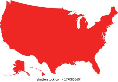 vector illustration of United States map