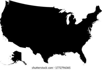 vector illustration of United States map