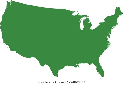ilustración vectorial del mapa de los Estados Unidos