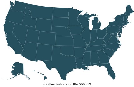 vector illustration of United States map