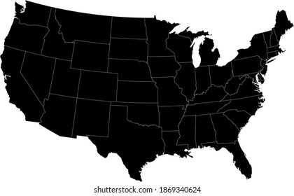 vector illustration of United States map