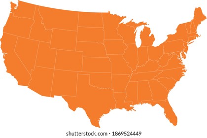 vector illustration of United States map