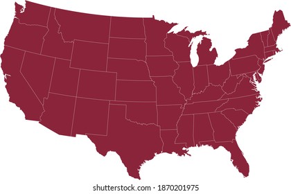 vector illustration of United States map