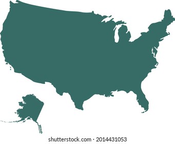 ilustración vectorial del mapa de los Estados Unidos