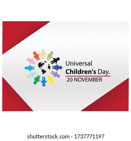 Vector illustration of Universal Children day background. Poster design for Universal children's day.
