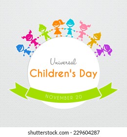 Vector illustration of Universal Children day poster