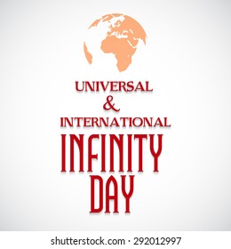 Vector illustration of Universal & International Infinity Day.