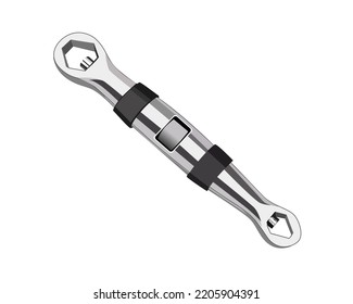 Vector Illustration Universal Wrench isolated on white background.
Carpentry hand tools.