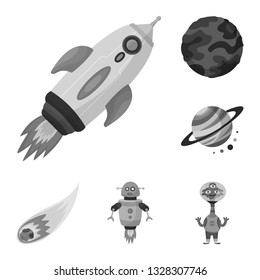 Vector illustration of universe and travels  symbol. Set of universe and cosmic  stock vector illustration.