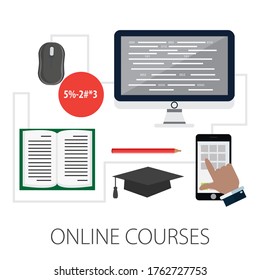 Vector Illustration Of University & Education Concept With 