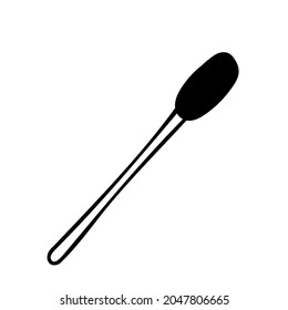 Vector illustration of an unused match stick isolated on white background. Unlit match. Compliance icon.eps