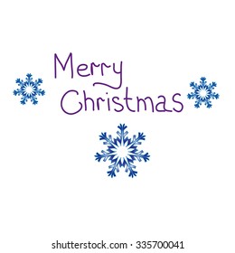 Vector illustration. The unusual design of the greetings merry Christmas.