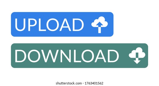 Vector illustration of upload and download button.