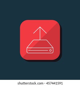 Vector illustration of upload icon