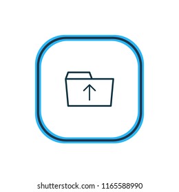 Vector illustration of upload icon line. Beautiful document element also can be used as submit  icon element.