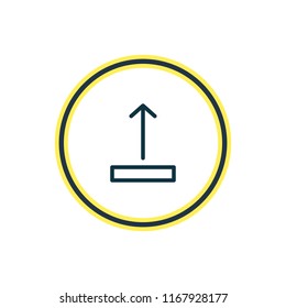 Vector illustration of upload icon line. Beautiful storage element also can be used as arrow up icon element.