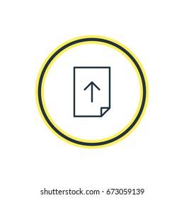 Vector Illustration Of Upload Outline. Beautiful File Element Also Can Be Used As Download  Element.