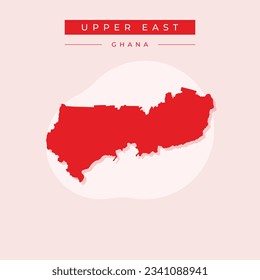 Vector illustration vector of Upper East map Ghana