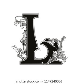 Vector Illustration Uppercase Letter Decorations Isolated Stock Vector ...