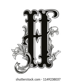 Vector Illustration Uppercase Letter T Decorations Stock Vector ...