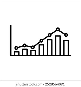 vector illustration of upward and downward economic growth. Decent Work and Economic Growth. Icon for corporate social responsibility. Inspiration for Sustainable Development Goals. Vector Icon.