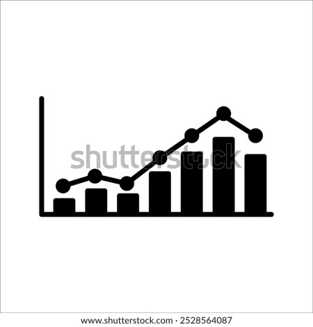 vector illustration of upward and downward economic growth. Decent Work and Economic Growth. Icon for corporate social responsibility. Inspiration for Sustainable Development Goals. Vector Icon.