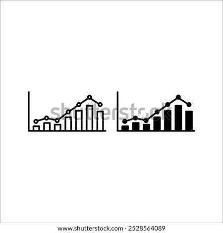 vector illustration of upward and downward economic growth. Decent Work and Economic Growth. Icon for corporate social responsibility. Inspiration for Sustainable Development Goals. Vector Icon.