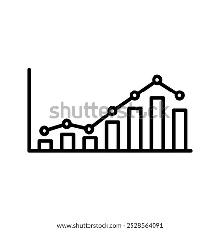 vector illustration of upward and downward economic growth. Decent Work and Economic Growth. Icon for corporate social responsibility. Inspiration for Sustainable Development Goals. Vector Icon.