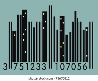 Vector illustration  of Urban Barcode 