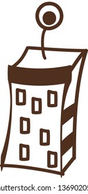 Vector illustration of an urban building