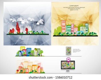 Vector Flyer Concept Banner Abstract Geometric Stock Vector (Royalty ...