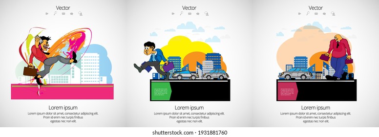 Vector illustration with urban landscape