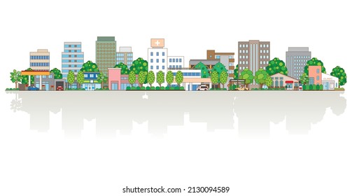 Vector illustration of urban landscape.