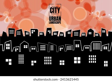 Vector illustration with urban landscape