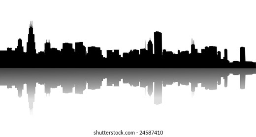 Vector illustration of urban skylines