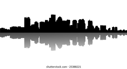 Vector illustration of urban skylines