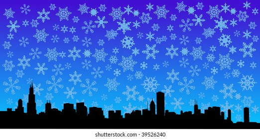 Vector illustration of urban skylines