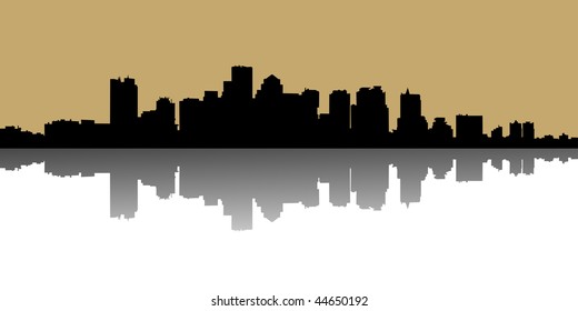 Vector illustration of urban skylines