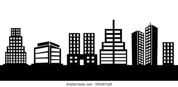 Vector illustration of urban skylines