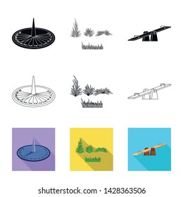 Vector illustration of urban and street icon. Collection of urban and relaxation stock vector illustration.