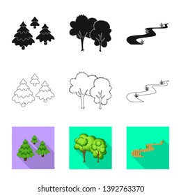 Vector illustration of urban and street symbol. Set of urban and relaxation vector icon for stock.