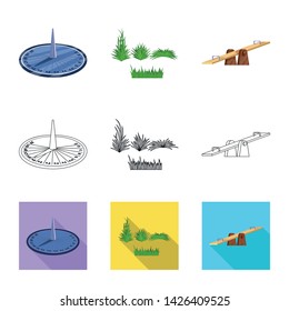 Vector illustration of urban and street symbol. Collection of urban and relaxation stock vector illustration.