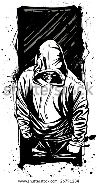 Vector Illustration Urban Tough Guy Wearing Stock Vector (Royalty Free ...