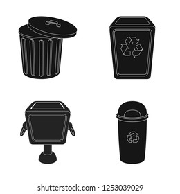 Vector illustration of urn  and  logo. Set of urn  and  stock vector illustration.