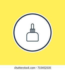 Vector Illustration Of Urn Outline. Beautiful Medical Element Also Can Be Used As Medicament Pitcher Element.