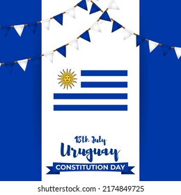 Vector illustration for Uruguay Constitution Day