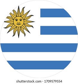 ilustración vectorial de la bandera uruguaya