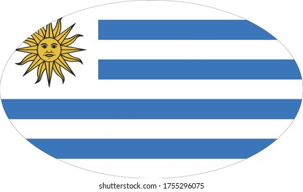 vector illustration of Uruguay flag